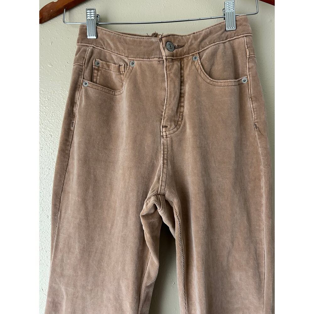 🥶 We The Free Tan CRVY Cord Lace Up Flare Jeans Size 26 - Picture 4 of 13
